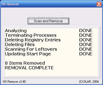 HSRemove screenshot 2