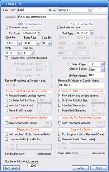HsTcp2Com Professional Edition screenshot