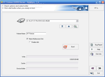 HT Fireman CD / DVD Burner screenshot 3