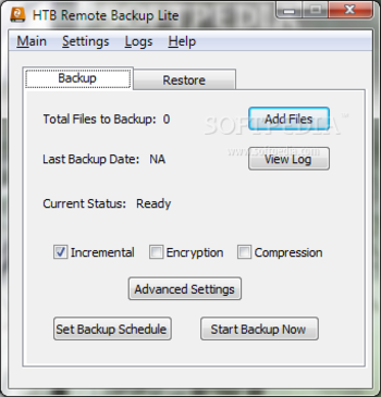 HTB Remote Backup Lite screenshot