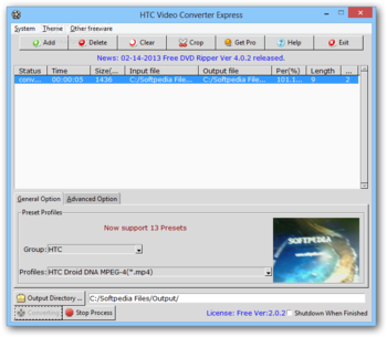 HTC Video Converter Express screenshot