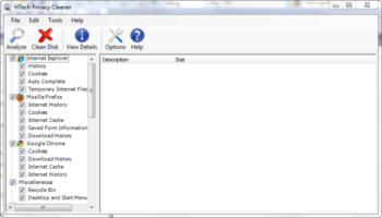HTech Privacy Cleaner screenshot