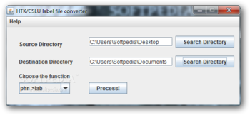 HTK/CSLU label file converter screenshot