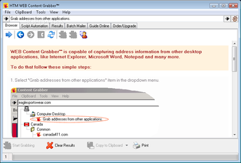 HTM WEB Content grabber screenshot