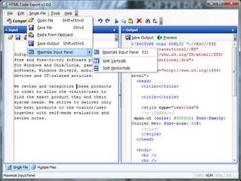 HTML Code Export screenshot 4