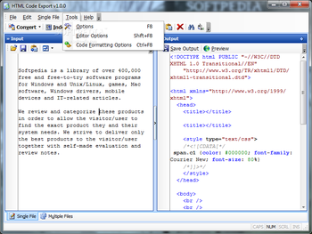 HTML Code Export screenshot 5