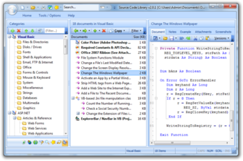 HTML Code Library screenshot