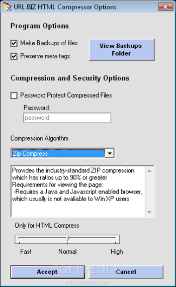 HTML Compressor screenshot 2