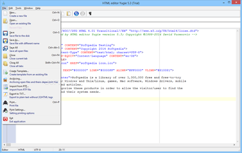 HTML editor Yugie screenshot 2