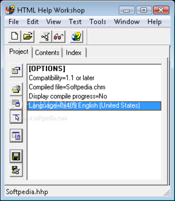 HTML Help Workshop screenshot
