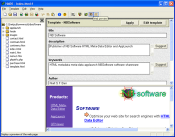 HTML Meta-data Editor screenshot