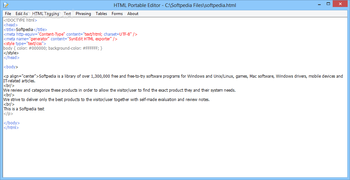 HTML Portable Editor screenshot