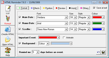 HTML Reminder screenshot 2