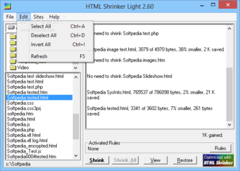 HTML Shrinker Light screenshot 4
