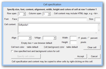 HTML Table Creator Tool screenshot 2