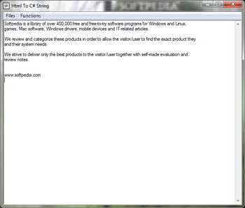 Html To C# String screenshot