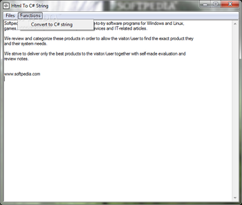 Html To C# String screenshot 2