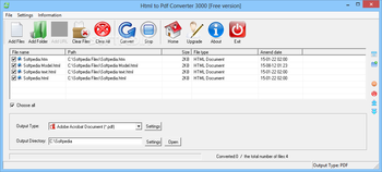 Html to Pdf Converter 3000 screenshot