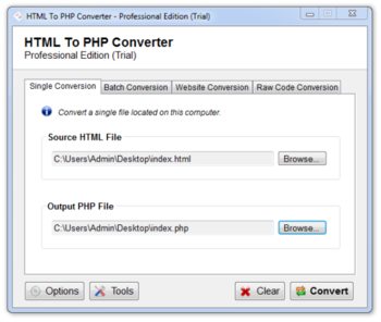 HTML To PHP Converter screenshot