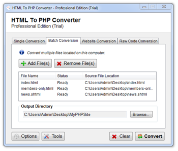 HTML To PHP Converter screenshot 2