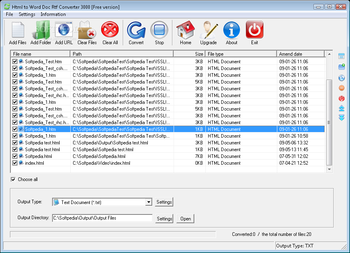 Html to Word Doc Rtf Converter 3000 screenshot