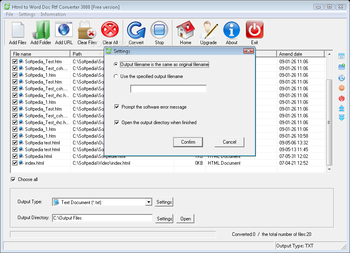 Html to Word Doc Rtf Converter 3000 screenshot 2