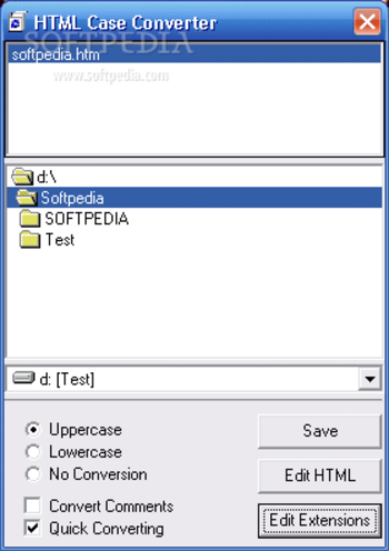 HTML Uppercase Converter screenshot