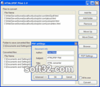 HTML2PDF Pilot screenshot 3