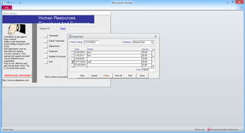 Human Resources Timesheet And Expenses screenshot 6