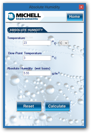 HumidityCal screenshot