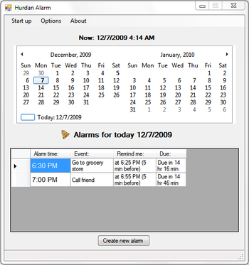 Hurdan Alarm screenshot