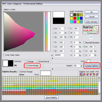 HVC Color Composer Std - InDesign - MAC screenshot