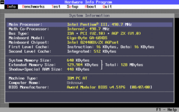 HWiNFO for DOS screenshot