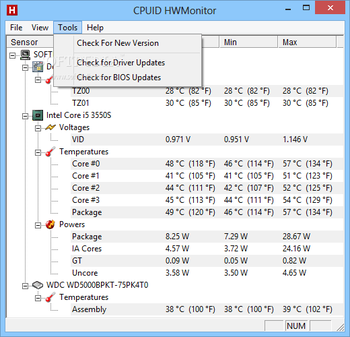 HWMonitor screenshot 3