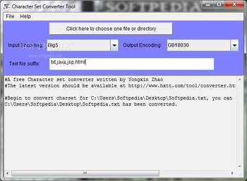 HXTT Character Set Converter screenshot