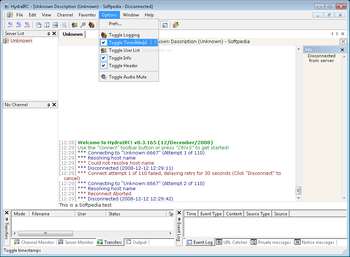 HydraIRC screenshot 3