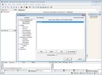 HydraIRC screenshot 4