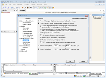 HydraIRC screenshot 5