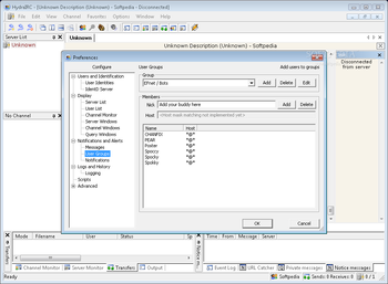 HydraIRC screenshot 6