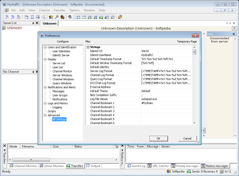 HydraIRC screenshot 9