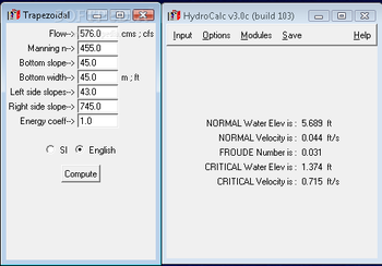HydroCalc screenshot