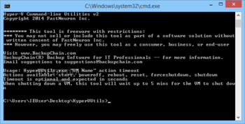 Hyper-V Command Line Tools screenshot