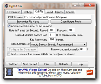 HyperCam screenshot 3