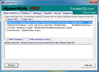 HyperHide screenshot