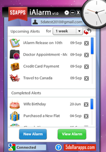 iAlarm screenshot