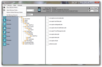 iBackup Extractor screenshot 3