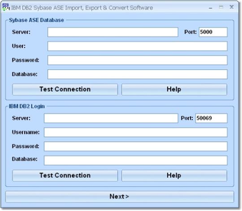 IBM DB2 Sybase ASE Import, Export & Convert Software screenshot