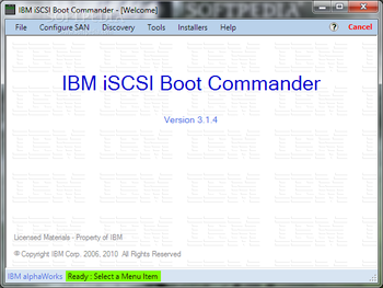 IBM iSCSI Boot Commander screenshot