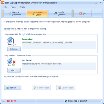 IBM Laptop to Hotspot Converter screenshot 2