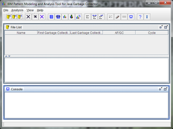 IBM Pattern Modeling and Analysis Tool for Java Garbage Collector screenshot